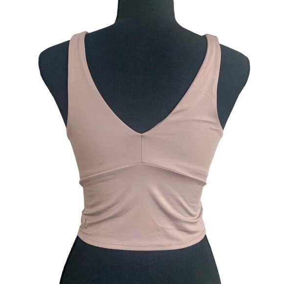 All In Motion Womens Activewear Light Brown V-Neck Crop Top Athletic Size Small - Picture 4 of 14